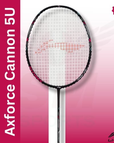 Li-Ning Axforce Cannon Lite Unstrung Badminton Racquet 4U/5U | High Performance Offensive Racket - Black/Pink