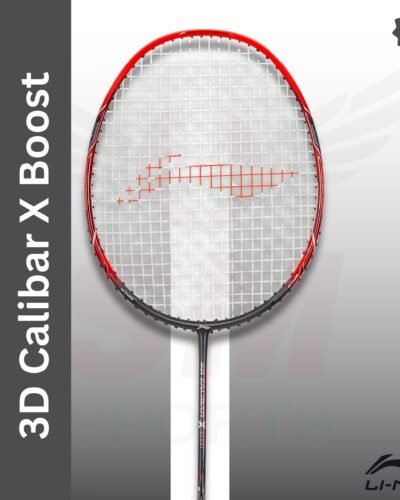 Li-Ning 3D Calibar X Boost (unstrung) Badminton Racquet - Dark Grey/Red