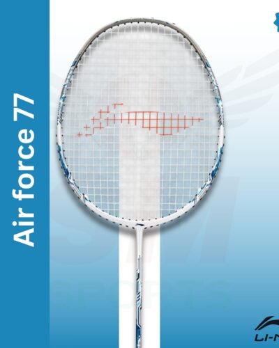 Li-Ning Air Force 77 (strung) Badminton Racquet - White/Blue