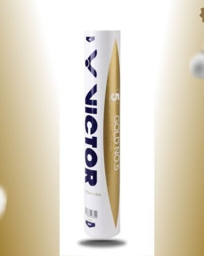 Victor Gold 5 Feather Badminton Shuttlecock (white)
