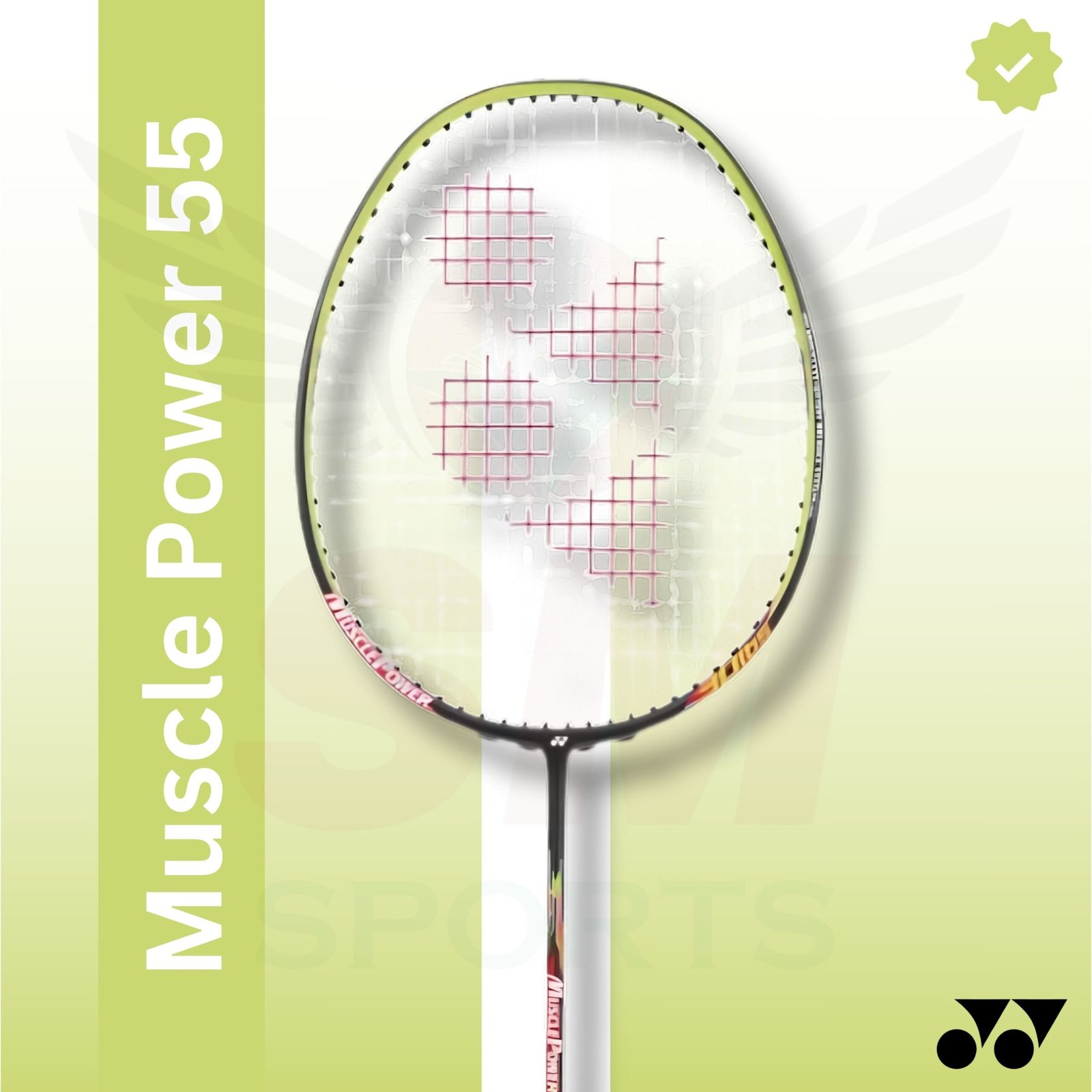 Yonex Muscle Power 55 Light (Green) (strung) Badminton Racquet