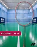 Yonex Arcsaber 73 Lite (strung) Badminton Racquet - Rubby/red