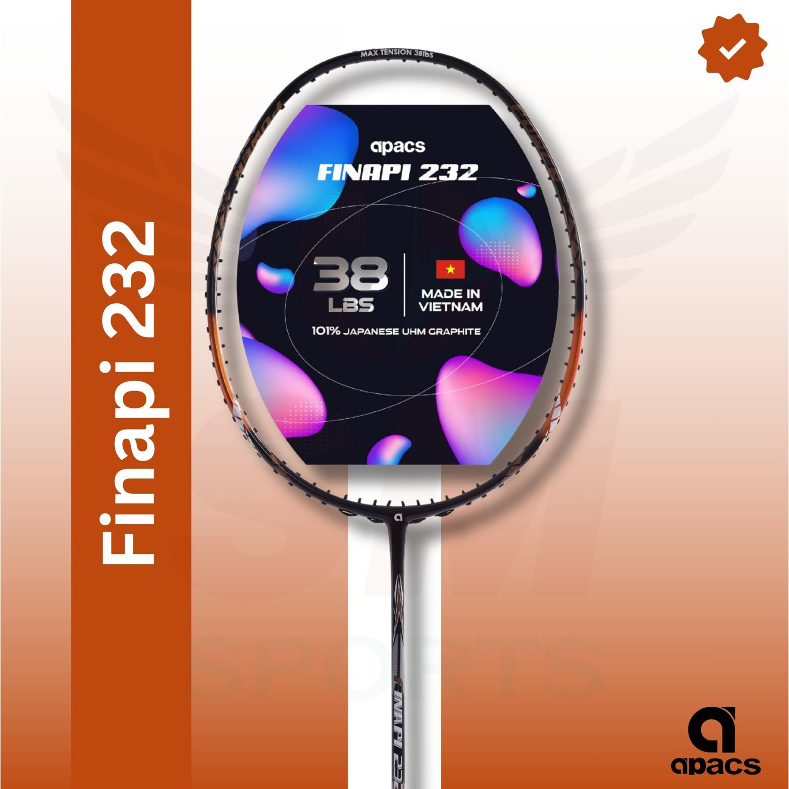 APACS Finapi 232 (unstrung) Badminton Racquet