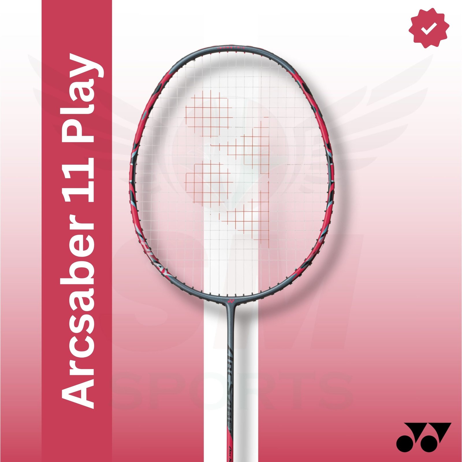 Yonex Arcsaber 11 Play (Red) (strung) Badminton Racquet
