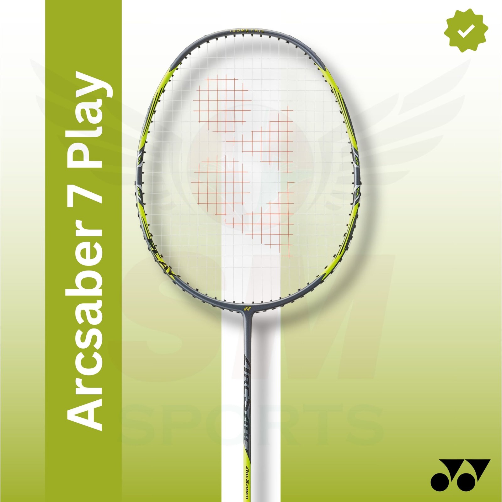 Yonex Arcsaber 7 Play (Green) (strung) Badminton Racquet
