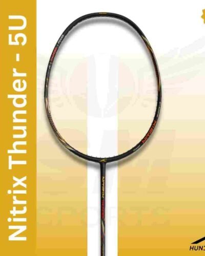 Hundred Nitrix Thunder (unstrung) Badminton Racquet - Black/orange