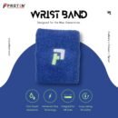 PROTEN Professional Sports Wristband for Men and Women High Sweat Absorption and Advanced Grip Technology | Terry Cotton Sweatband for Badminton, Tennis, Gym, Cricket & Running (Pack of 1) - 5 INCH, Blue