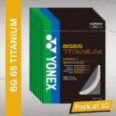 YONEX BG 65 TITANIUM (Pack Of 10) Badminton String