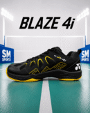 Yonex Blaze 4i Badminton Shoes – Black Gold | TRU Cushion Technology | Intermediate Level