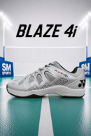 Yonex Blaze 4i Badminton Shoes – Grey Black | TRU Cushion Technology | Intermediate Level