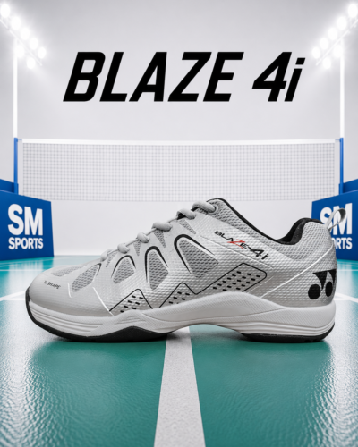 Yonex Blaze 4i Badminton Shoes – Grey Black | TRU Cushion Technology | Intermediate Level