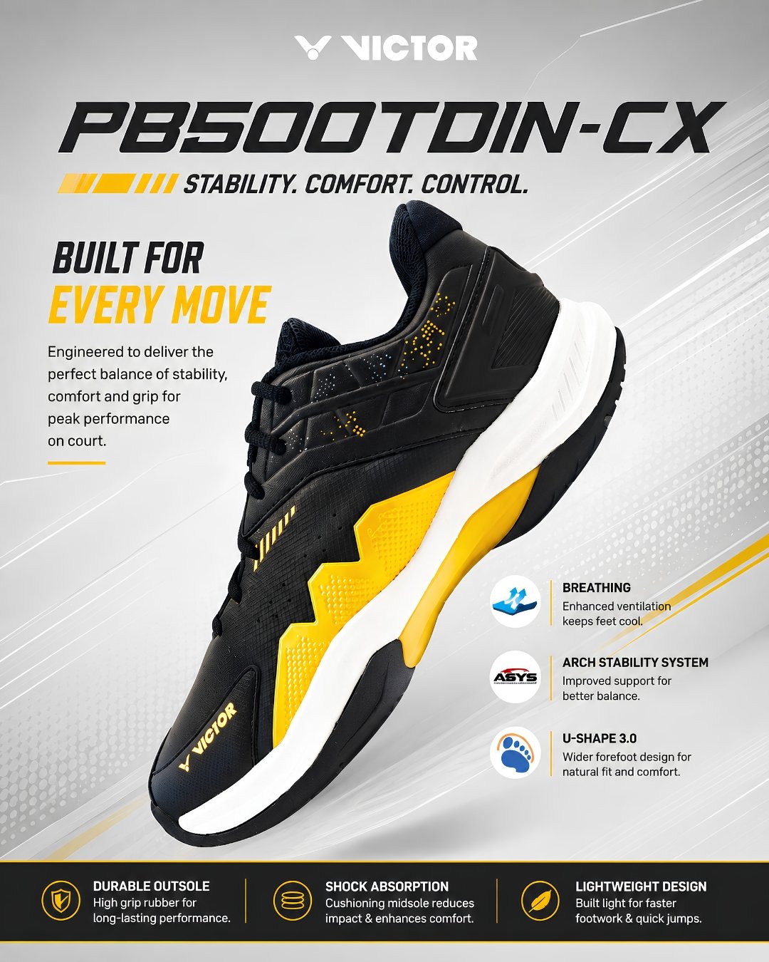Victor P8500TD-IN-CX Badminton Court Shoes - Image 2