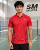 Yonex 2985 Men's Easy5 Polo T-Shirt (True Red) - Breathable Polyester Sports & Casual Wear