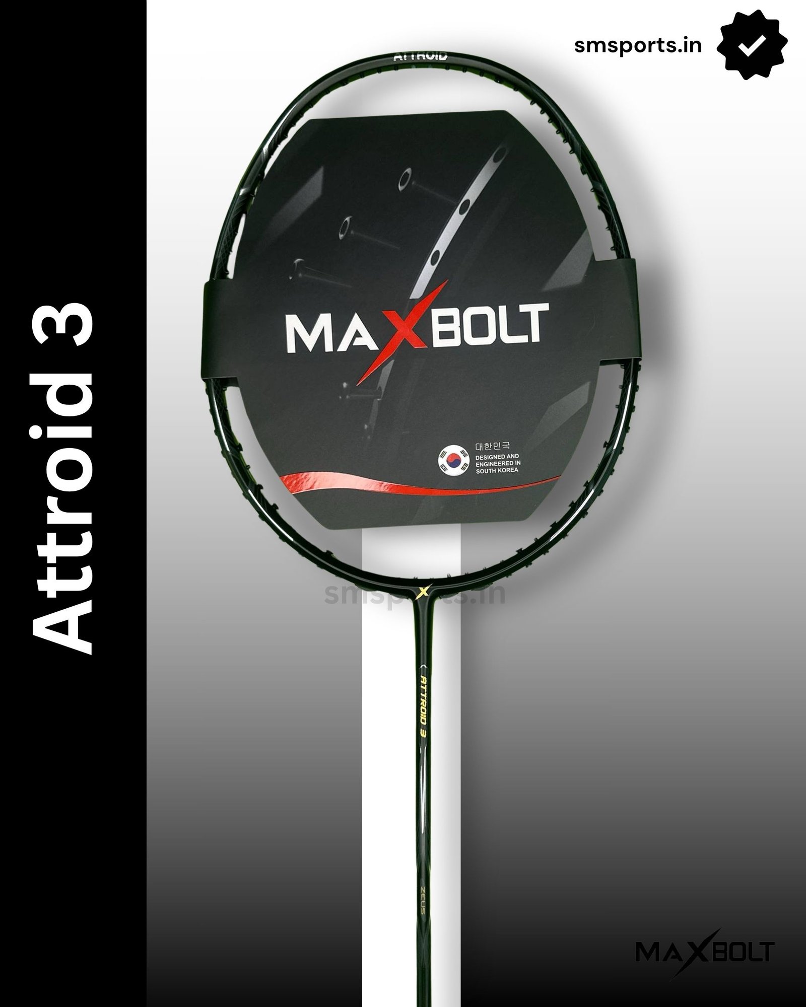 Maxbolt Attroid 3 Black Badminton Racket