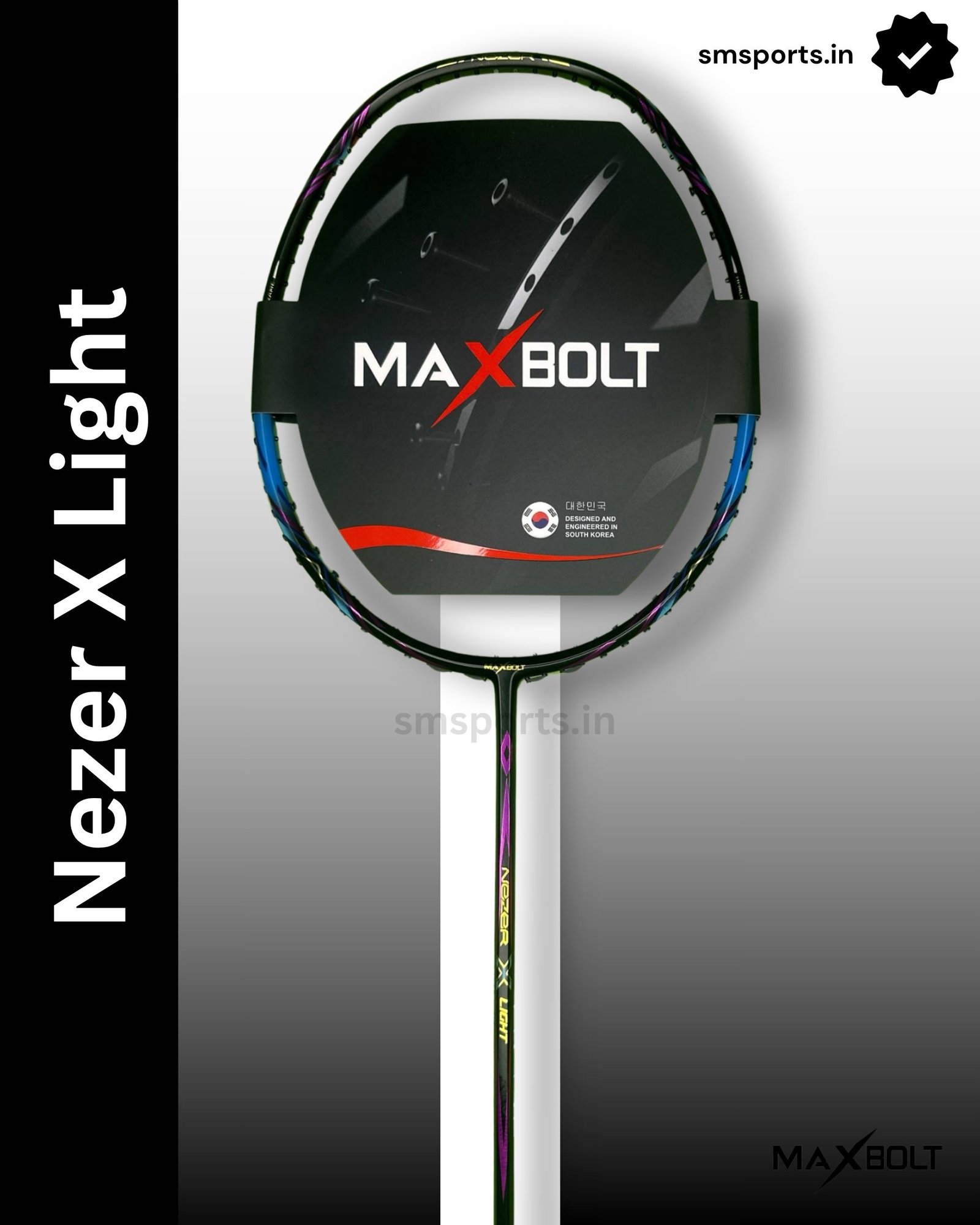 Maxbolt Nezer X Light Black 65g Badminton Racket