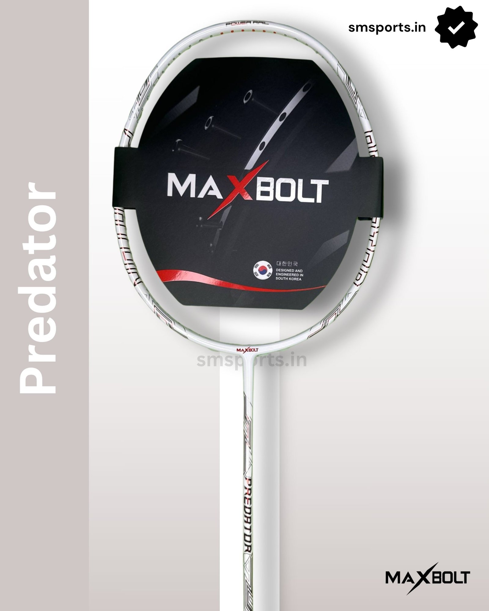 Maxbolt Predator White Badminton Racket