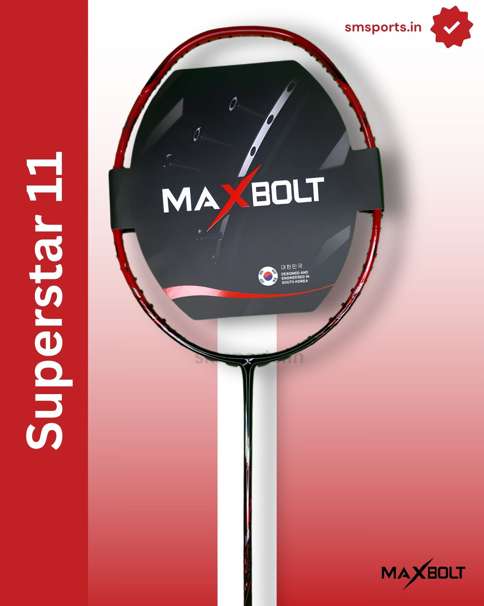 Maxbolt Superstar 11 Red Badminton Racket