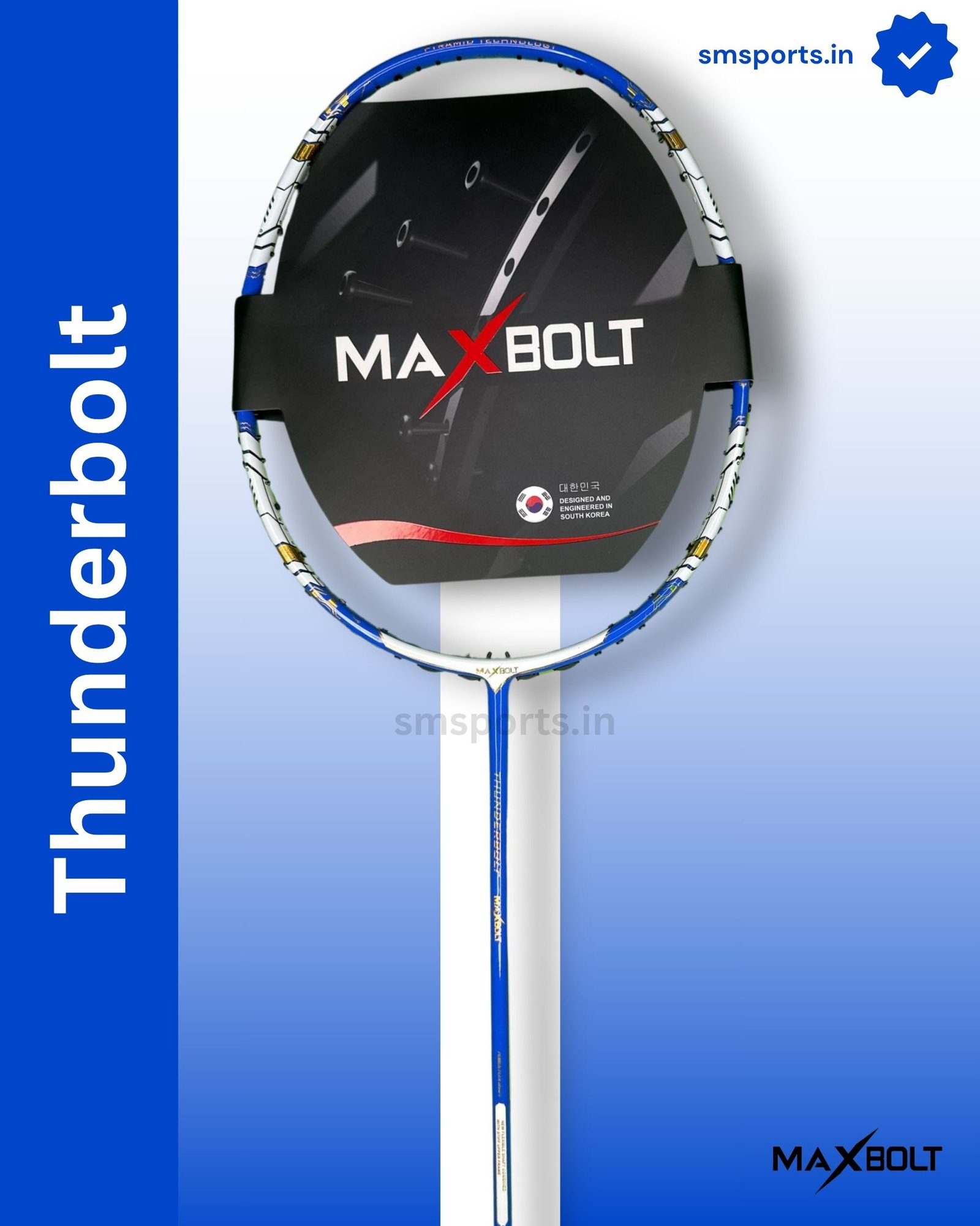 Maxbolt Thunderbolt Blue Badminton Racket