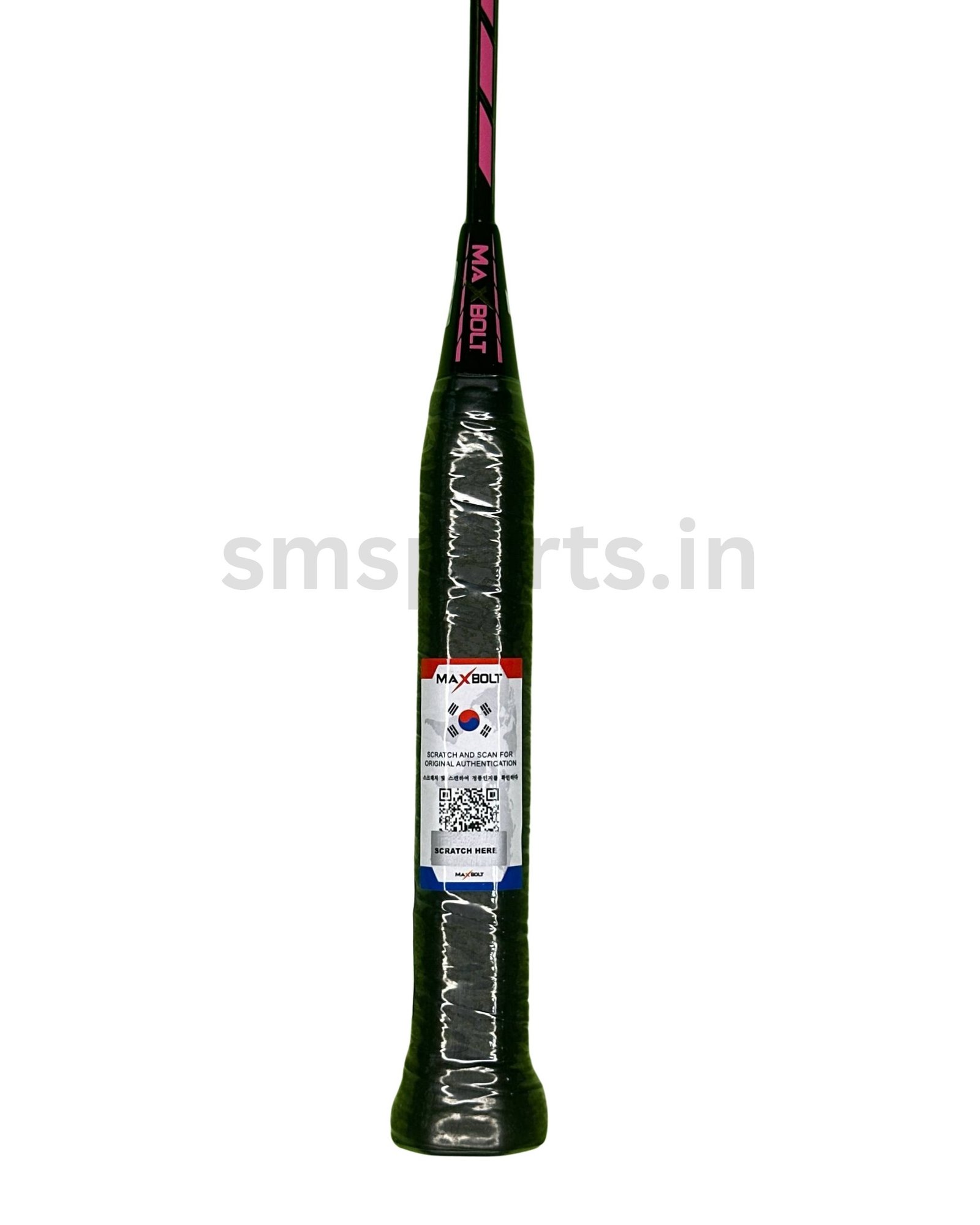 Maxbolt Woven Tech 60 Head Light black pink Badminton Racket - Image 3