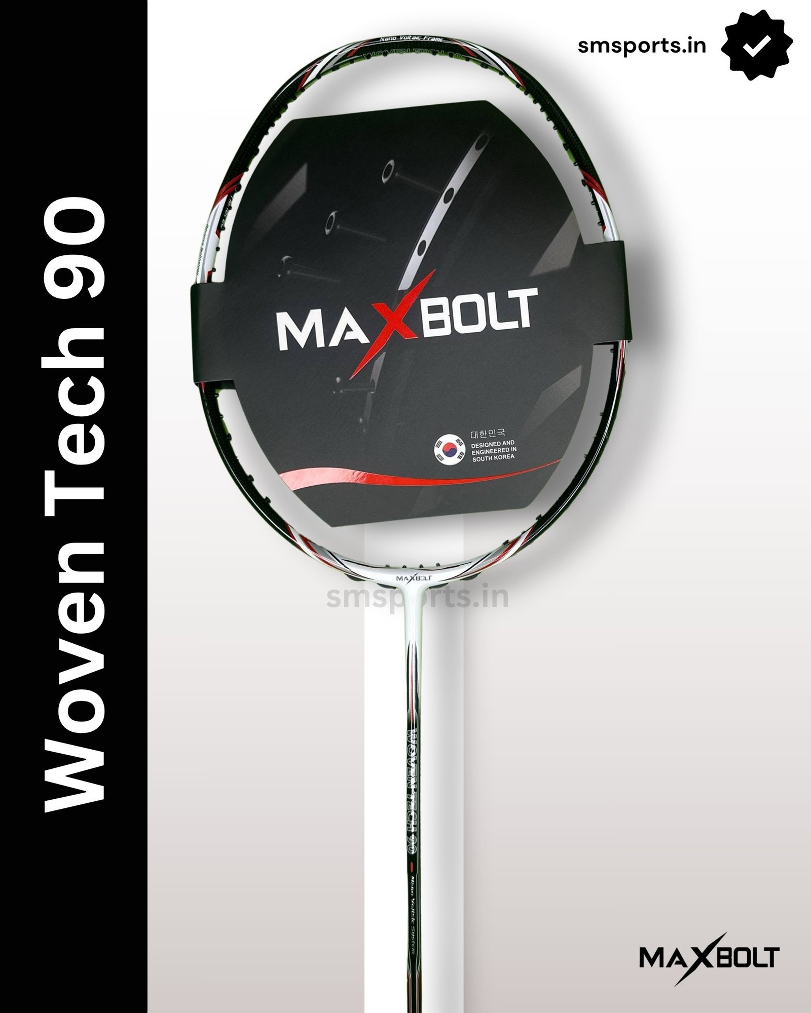 Maxbolt Woven Tech 90 Head Heavy Badminton Racket