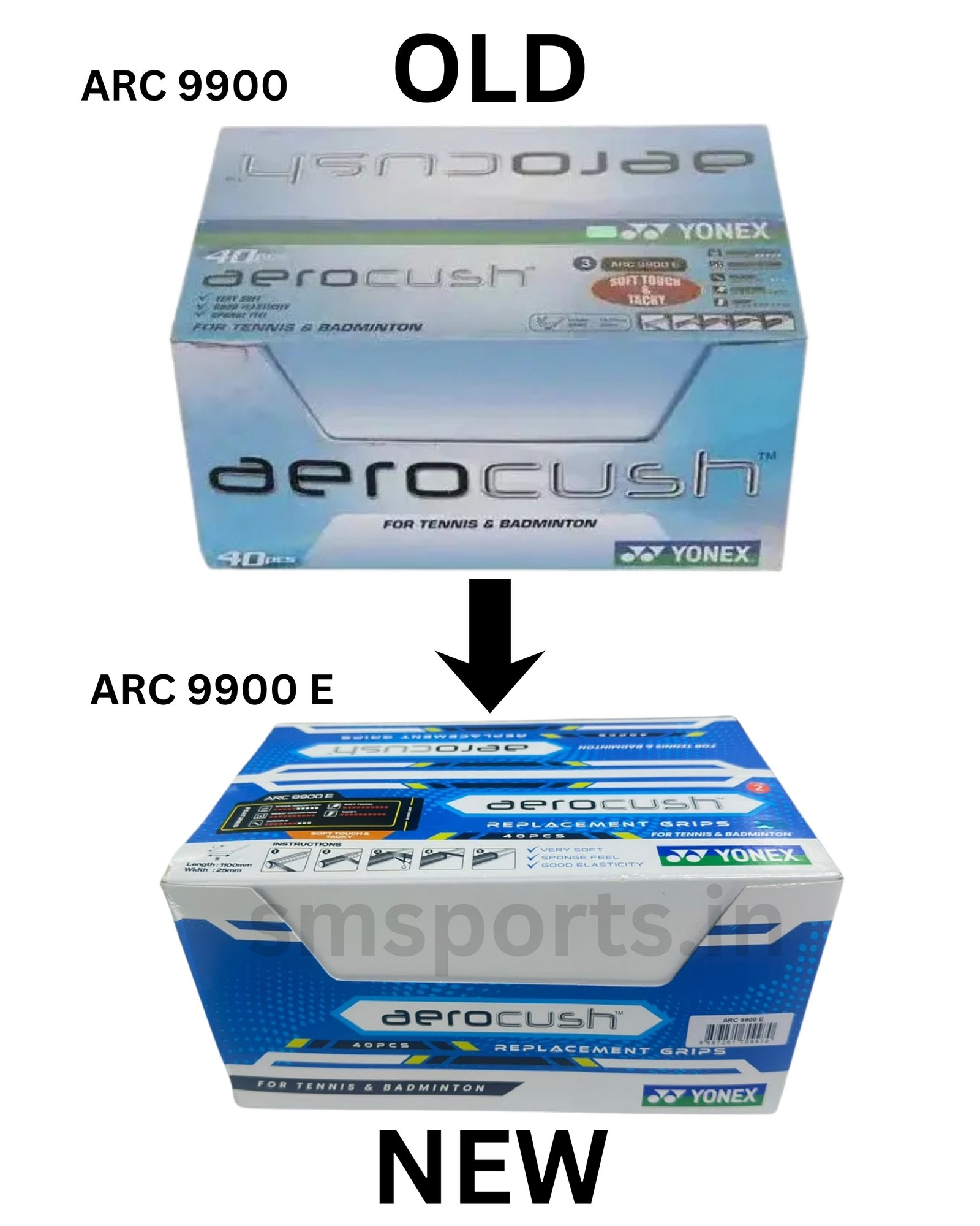 YONEX Aerocush 9900 E Badminton Grip - 40 PCS (Multicolor) - Image 2